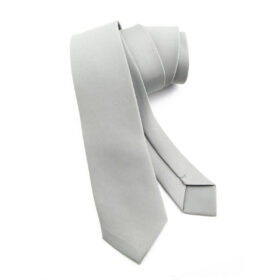 Cravate slim gris clair