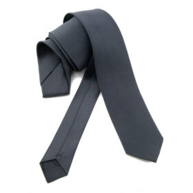 Cravate slim gris foncé