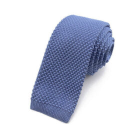 Cravate tricot bleu