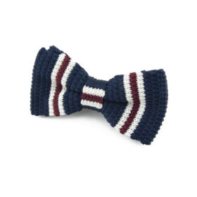 Noeud papillon Tricot bleu à rayures