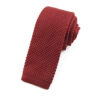 Cravate tricot rouge bordeaux