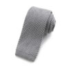 Cravate tricot gris argent