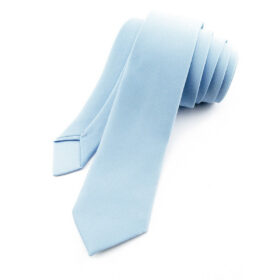 Cravate slim bleu givré