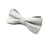 Nœud papillon bi-color gris perle