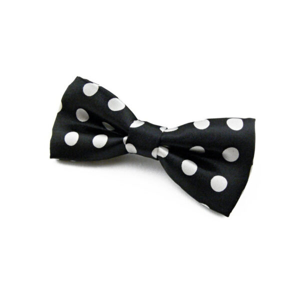 Nœud papillon Enfant noir à pois blanc