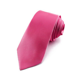 Cravate slim rose