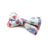 Noeud papillon Blanc à fleurs