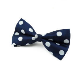 Noeud papillon Bleu marine à pois