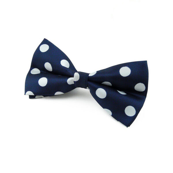 Noeud papillon Bleu marine à pois
