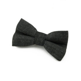 Noeud papillon gris en laine