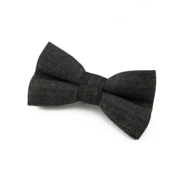Noeud papillon gris en laine