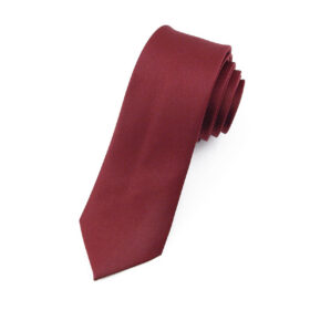 Cravate slim rouge sombre
