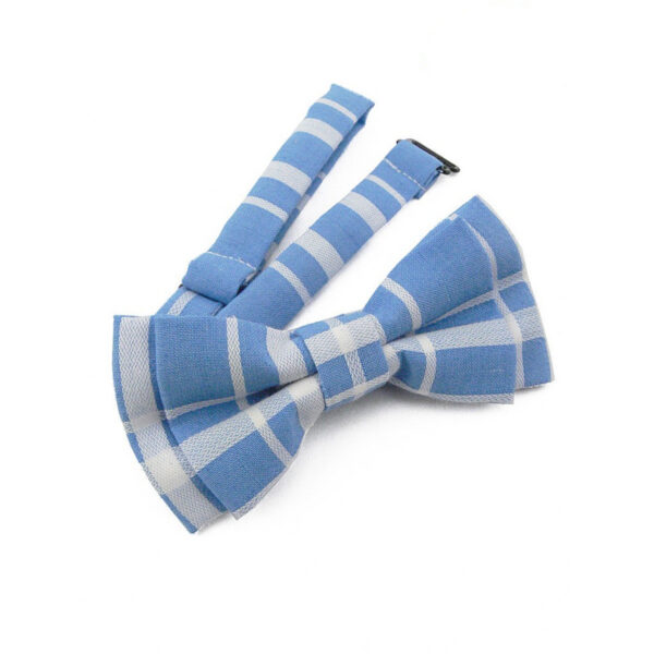 Noeud papillon enfant bleu à carreaux