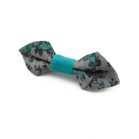 Noeud papillon Gris à fleurs