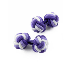 Boutons de manchette violet et blanc