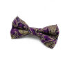Noeud papillon violet et or