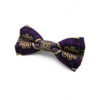 Noeud papillon violet et or