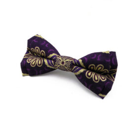 Noeud papillon violet et or