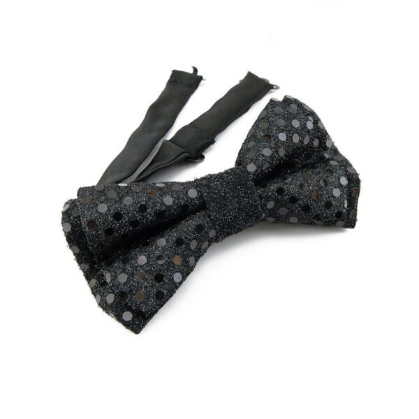 Noeud papillon noir à paillettes