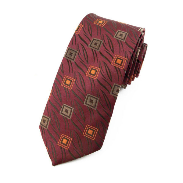 Cravate bordeaux effet vague