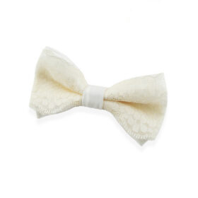 Noeud papillon dentelle ivoire
