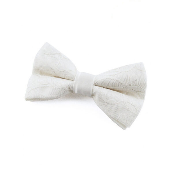 Noeud papillon dentelle blanche