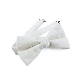 Noeud papillon dentelle blanche