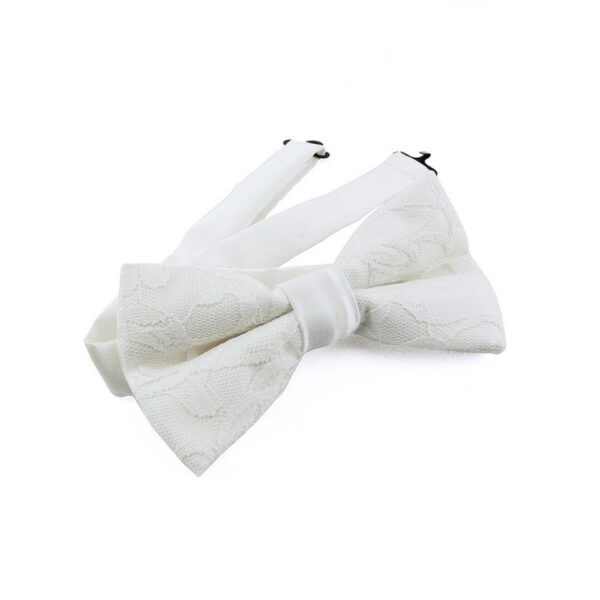 Noeud papillon dentelle blanche