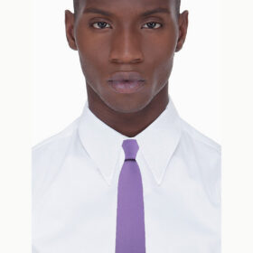 Cravate slim violet clair