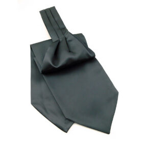 Cravate Ascot en satin gris