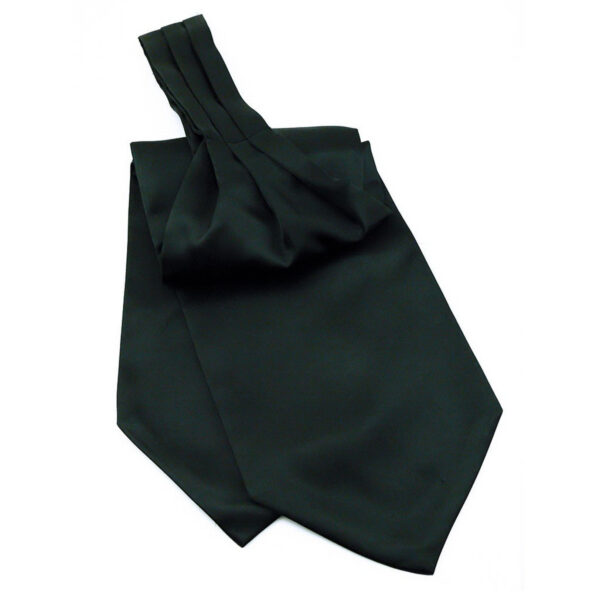 Cravate Ascot en satin noir