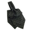 Cravate Ascot noire à pois