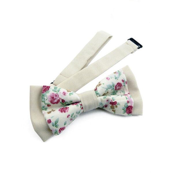 Noeud papillon Enfant Liberty Beige et rose