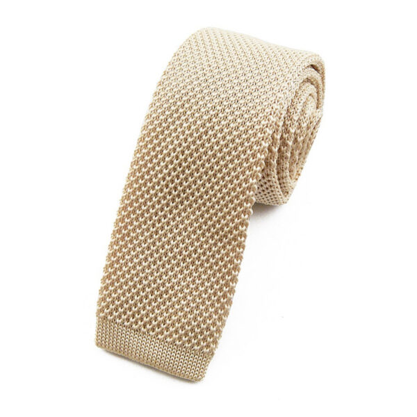 Cravate tricot champagne