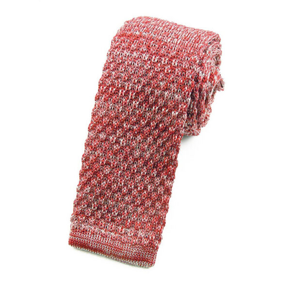 Cravate tricot rouge chiné