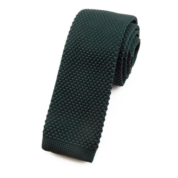 Cravate tricot vert foncé