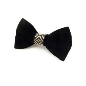Noeud papillon en velours noir