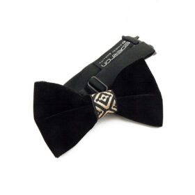Noeud papillon en velours noir