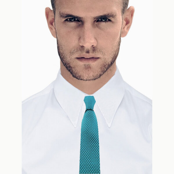 Cravate tricot turquoise