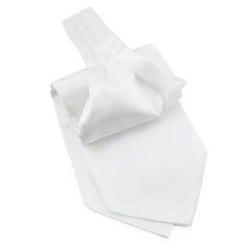 Cravate Ascot blanche