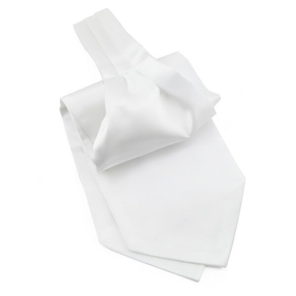 Cravate Ascot blanche