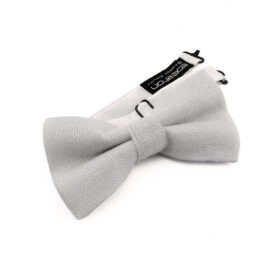 Noeud papillon gris clair