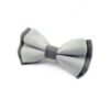 Noeud papillon gris bi-ton
