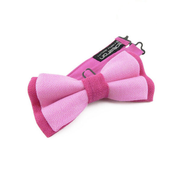 Noeud papillon rose bi-ton