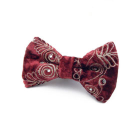 Noeud papillon velours bordeaux