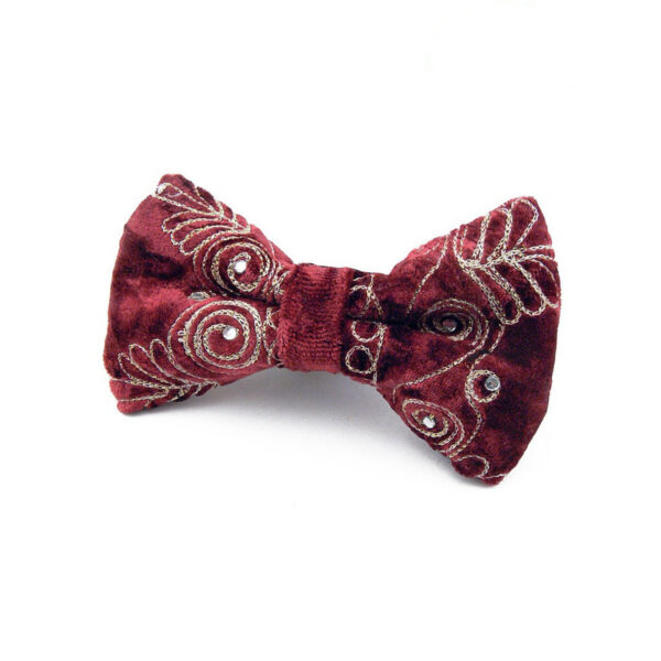 Noeud papillon velours bordeaux