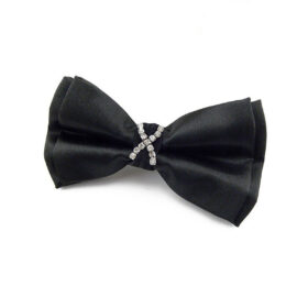 Noeud papillon noir avec strass
