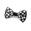 Noeud papillon noir à pois blanc