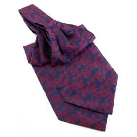 Cravate Ascot bleue marine