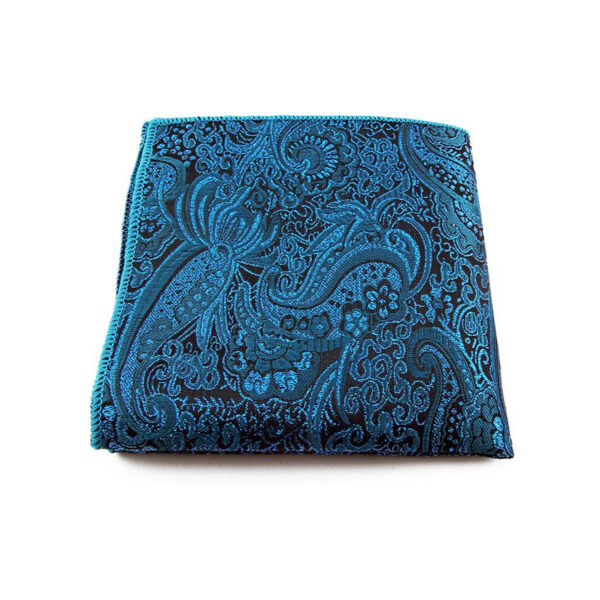 Pochette de costume turquoise